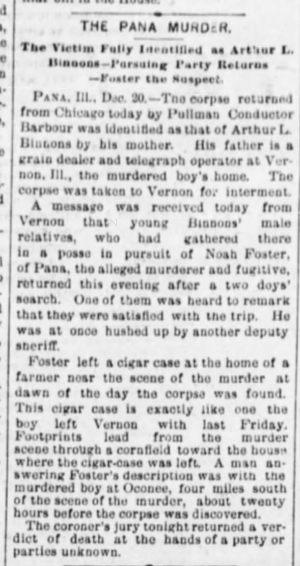 Clipping from The Pantagraph